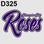 D325 - BIG SCRIPT "ROSES" $0.00