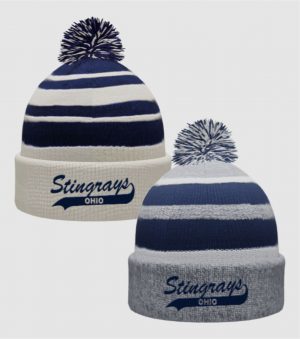 Stingrays Softball - Embroidered Pom Beanie