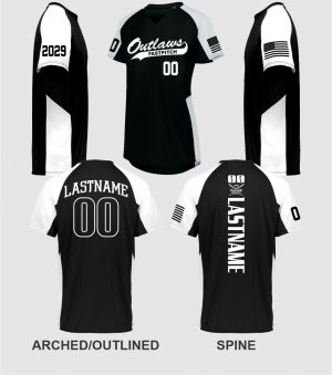 Outlaws Fastpitch - Ladies Cutter Jersey - 1522