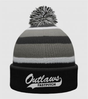 Outlaws Fastpitch - Embroidered Pom Beanie - 641K