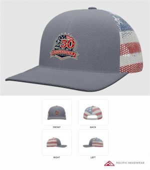 America 250 - Embroidered Trucker Snapback - AG104P