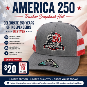 America 250 - Embroidered Trucker Snapback - AG104P